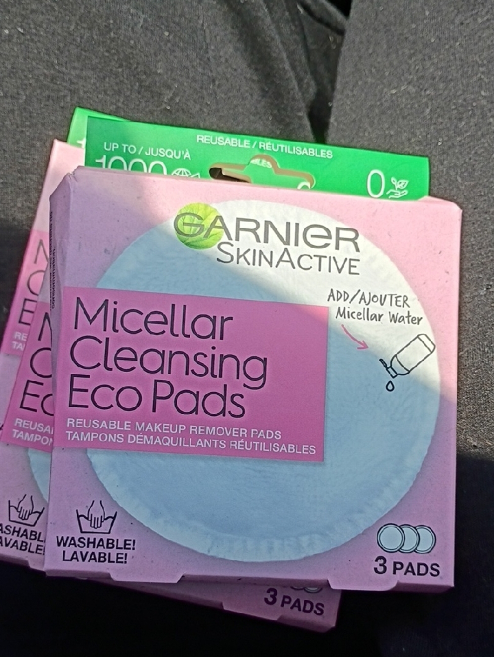 LOT of 11 Boxes Garnier Skin Active Micellar Cleansing Eco Pads (3 Pads Per Box)